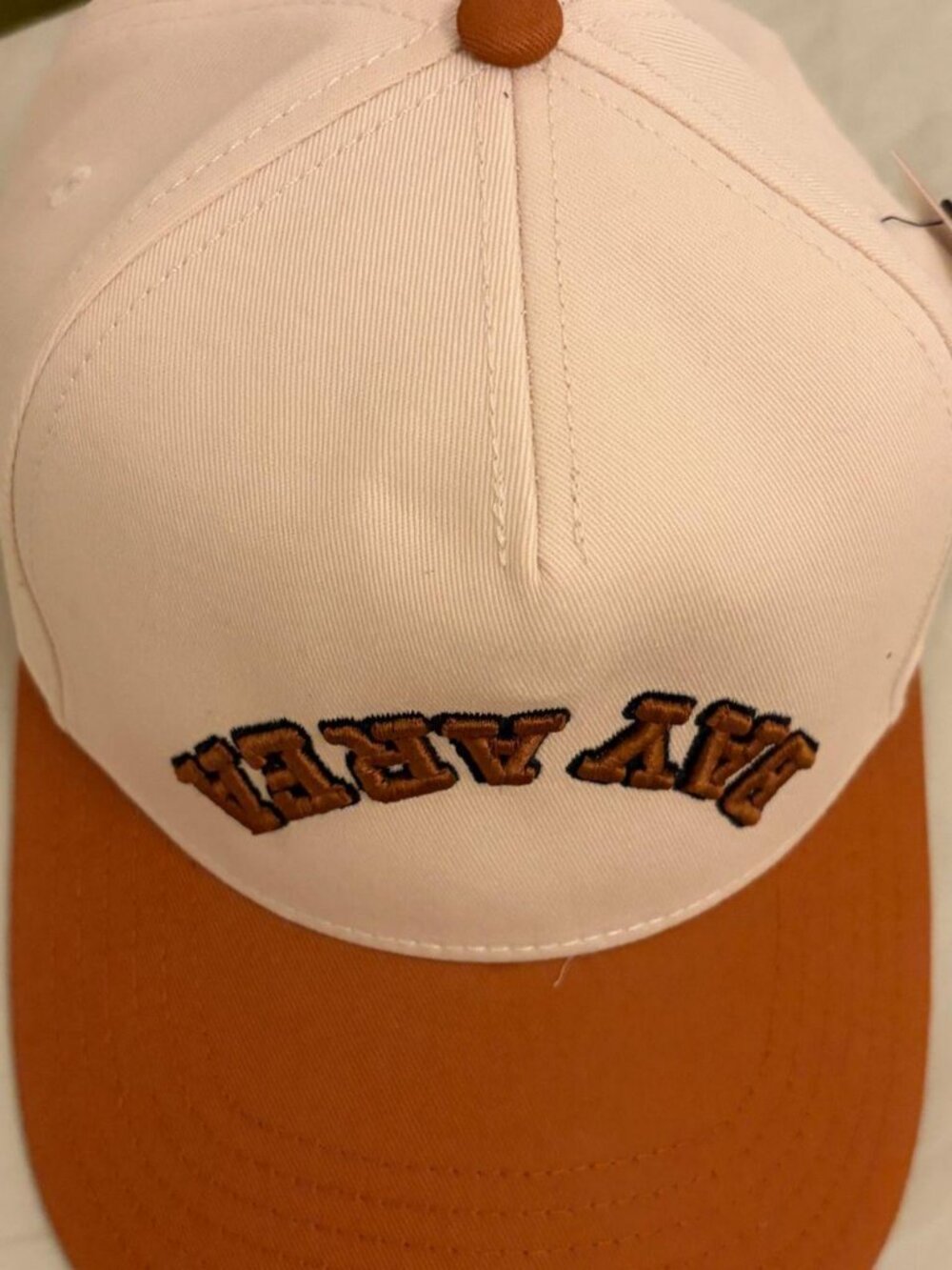 Brex Bay Area Baseball Cap Cream Brown Brim